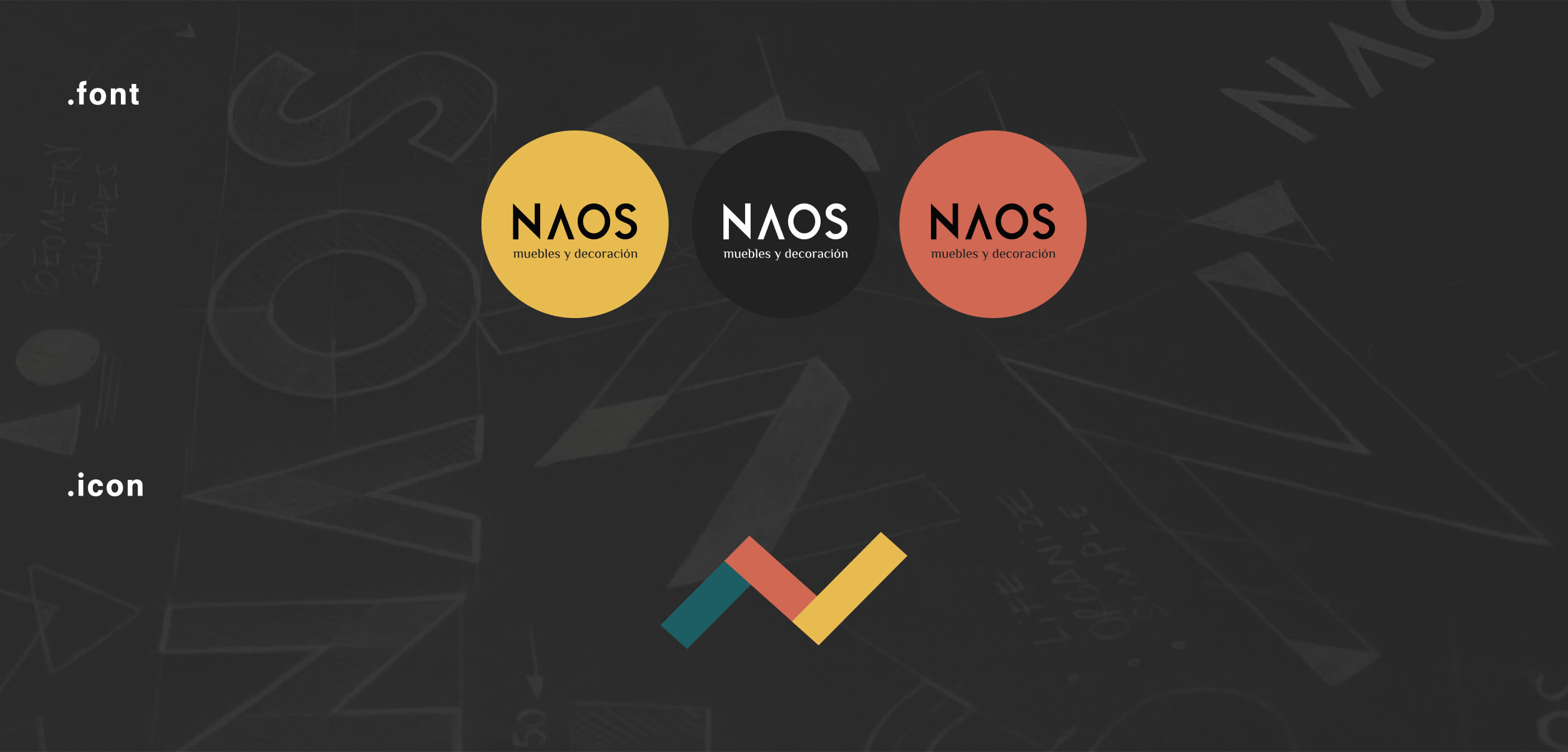 Logotipo hecho con geometria