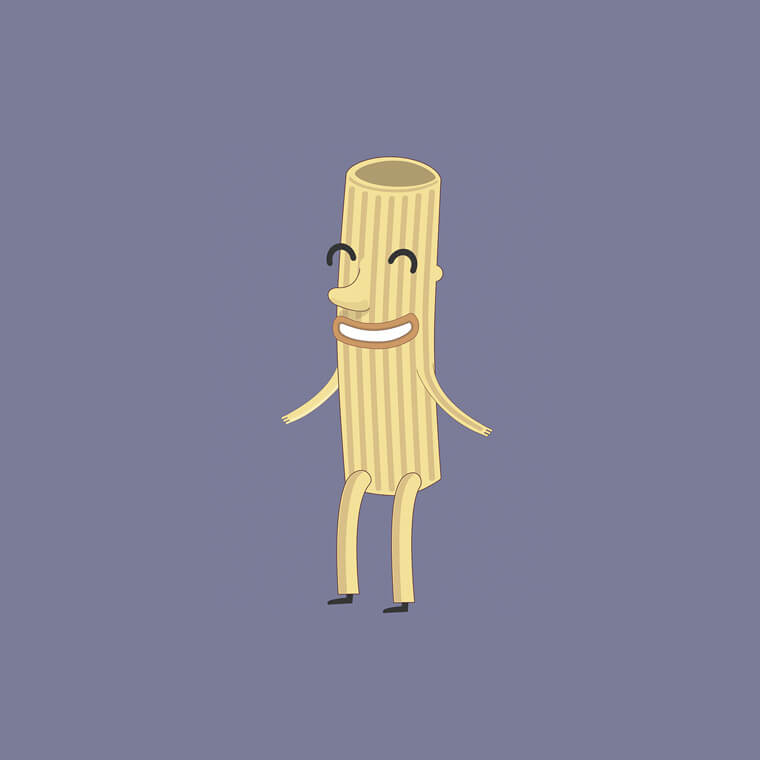 Diseño de personasjes para La Tagliatella. Diseño de personajes animados. Ilustracion en 2D